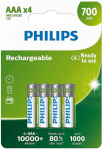 Philips AAA 700mAh įkraunamos baterijos, 4 vnt. rinkinys