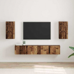 TV staliukas TV sieninė spintelė 2 pcs Senovinis medis 30 x 31 x 60 cm