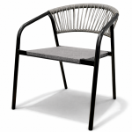 Lauko kėdė Portimao, 53x62x75 cm, juodas/pilkas