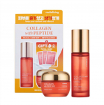 Skin627 Kolageno ir peptidų rinkinys veido serumui 50 ml + veido kremui 50 g + lak&scaron;tinėms kaukėms 3 x 22 ml