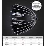 Ap&scaron;vietimo įranga - SMDV Speedbox Mega 110 Deep Softbox Bowens Mount 110cm Baltas
