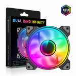 Gamemax Case Fan | DUAL RING INFINITY BK | Juodas
