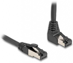 Delock RJ45 Netzwerkkabel Cat.8.1 S/FTP 90&deg; oben gewinkelt / gerade 5 m juodas