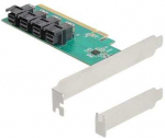 Delock PCI Express x16 Karte zu 4 x intern SFF-8643 NVMe - Bifurcation - Low Profile Formfaktor