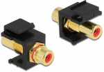 Delock Keystone Modul Cinch Buchse > Cinch Buchse vergoldet raudona / juodas