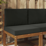 Lauko sofa pagalvėlė 2 pcs Juodas Poliesteris