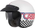 Motociklininko &scaron;almas Cassida Oxygen Rondo 2.0 Pearl Baltas/Raudona/Mėlyna/Juodas