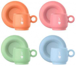 Bialetti Fruit Vibes komplektas 4 filiżanek 60ml ze spodkami