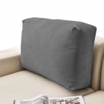 Veliūrinis sofos atlo&scaron;o pagalvės užvalkalas, pilkos spalvos, 40&ndash;80 cm