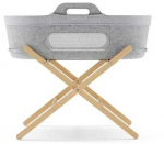 SnuzBaskit lop&scaron;ys su stovu Light Pilkas/Natural stand