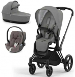 Universalus vežimėlis Cybex Priam V4 Soho Pilkas 3in1 matt juodas