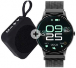 I&scaron;manusis laikrodis Telforceone Forever smartwatch ForeVive 2 SB-330 juodas with bluetooth speaker 3W