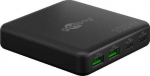Goobay USB-C&trade; PD GaN daugiaprievadis stalinis įkroviklis (100 W), juodas &ndash; spalvota versija, juoda