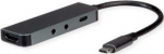 Roline Doko stotelė ROLINE typu C, 4K HDMI, 2x 3,5 mm audio (TRRS + TRS)