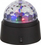 Stalinis LED &scaron;viestuvas GLOBO Disco, 6x0,06W, juodos sp., 3 x AA elementai(neįeina), 9x9cm