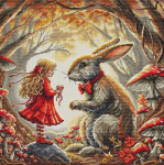 Ava Stitch Kryželiu siuvinėjimo rinkinys &bdquo;Pasakų pasaulis&ldquo; 32x32 cm AVA-P045
