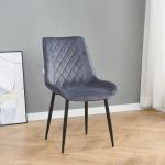 Re-stock Furniture Aksominė kėdė &bdquo;Lugano&ldquo;, pilka
