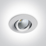7W LED įleidžiamas pakreipiamas &scaron;viestuvas, baltas, 3000K, 11107B/W/W