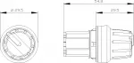 &bdquo;Siemens&ldquo; 4 padėčių jungiklis, 22 mm sukamoji rankenėlė, 360&deg;, 4x90&deg;, plastikinis, negrįžtamasis jungiklis, SIRIUS ACT 3SU1000-2AS60-0AA0
