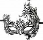 EasyToys Metal Eye Mask Juodas - Elegant Venetian Design