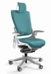 Unique Biurainis fotelis Wau 2 BL413 audinys tealblue/baltas