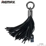 USB kabelis Remax Apple Tassels Ring duomenų kabelis Lightning juodas (RC-053iB)