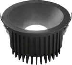 40W LED įleidžiamas &scaron;viestuvas QUANTUM, juodas, CCT