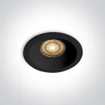 14W LED įleidžiamas &scaron;viestuvas su filtru nuo akinimo, juodas, 3000/3500/4000K, 10114DH/B/V