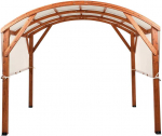 Beliani Sodo pavėsinė SCOPELLO i&scaron; kėnio medienos 303 cm 300 cm ruda / smėlio spalvos