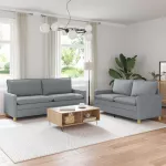 Sofa Sofos komplektas 2 vnt. &Scaron;viesiai pilka Audinys