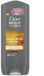 Dove Men+Care Sandalwood & Vanilla kūno, veido ir plaukų prausiklis - maitinamasis du&scaron;o gelis