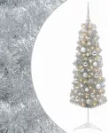 Dirbtinė siaura kalėdinė eglutė su žaisliuku 150 cm 150 LED