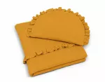 Muslino patalynės komplektas su raukinuku, 2 dalių, honey-yellow