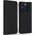 Accezz Premium odinis plonas atverčiamas dėklas, skirtas iPhone 15 Pro &ndash; Juodas