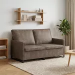 Dviejų vietų sofa Tamsiai pilka 150 x 81 x 82 cm Dirbtinė zom&scaron;a
