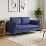 Dvita&scaron;kė sofa 2 vietos Policijos mėlyna 188 x 81 x 89 cm