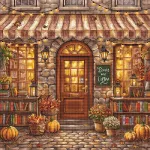 Ava Stitch Siuvinėjimo kryželiu rinkinys &bdquo;Knygos ir kava&ldquo; 31,8 &times; 31,8 cm