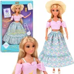 Jokomisiada Anlily romanti&scaron;ko stiliaus lėlė &ndash; gėlėtas sijonas, skrybėlė ZA6221