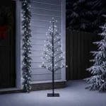 LED girliandų Kalėdų eglutė Juoda 18 x 18 x 150 cm Plienas