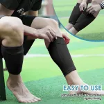 Futbolo blauzdų apsaugos, 15 cm x 9 cm, 2-in-1 rinkinys su kojinėmis ir įdėklo apsauga, optimali kojų atrama ir apsauga, kvėpuojančios futbolo apsauginės kojinės vyrams ir moterims