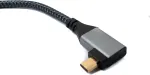 System-s Hdmi 1.4 kabelis 20cm 4k Uhd 60hz Micro Male į Standard Female Braided Angle