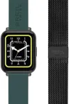 Breil Ew0676 unisex Sbt-2 ciferblatas juodas mechanizmas i&scaron;manusis modulis su tinklelio apyranke silikonas + plienas juoda geltona, žalia, juoda, modernus, kasdienis