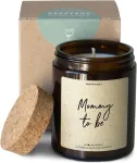 Mommy to be kvapni žvakė stiklainyje su užra&scaron;u, pagaminta i&scaron; sojų &ndash; 100% natūrali, rankų darbo ir vegani&scaron;ka &ndash; dovana gimimo proga, dovana naujagimiui, nė&scaron;tumo dovana geriausiai draugei, kūdikio sutiktuvių dovana