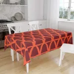 Le Jardin du Lin virtuvinis stalo dekoratyvinis staltiesė oranžinė bordo 140 x 160 cm - sukurta ir pagaminta Turkijoje
