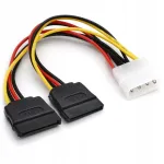 20cm kabelis adapteris i&scaron; Molex į 2x Sata / male į 2x female