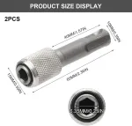Grąžtas Zmdmah 2 vnt. Sds Plus adapteris, 6,35 mm sidabrinis antgalių laikiklis Sds adapteris grąžto laikiklis tvirtas ir universalus, &scaron;e&scaron;iakampis kotas antgalių laikiklis žemės grąžtams namų dekoravimo projektams pramoniniam naudojimui