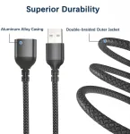 Usb prailginimo laidas su jungikliu 3m