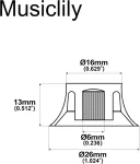 Musiclily metriniai gitaros potenciometro dangteliai "top Hat" tipo, garso stiprumo ir tembro reguliavimo galvutės, skirtos epiphone les paul sg import elektrinėms gitaroms, auksinės spalvos (4 vnt.)