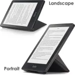 Forefront Cases dėklas, skirtas Kobo Clara Hd - magnetinis apsauginis dėklas ir stovas, skirtas Kobo Clara Hd - origami dizainas - automatinio miego/pabudimo funkcija - plonas, lengvas - juodas