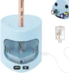Jijicz elektrinis pie&scaron;tukų drožtukas, 6-8 mm, maitinamas usb ir baterijomis, mažas drožtukas, elektrinis automatinis pie&scaron;tukų drožtukas su konteineriu vaikams, menininkams, mokytojams, elektrinis pie&scaron;tukų drožtukas, mėlynas